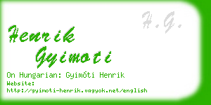 henrik gyimoti business card