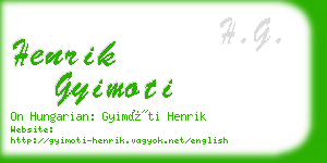 henrik gyimoti business card